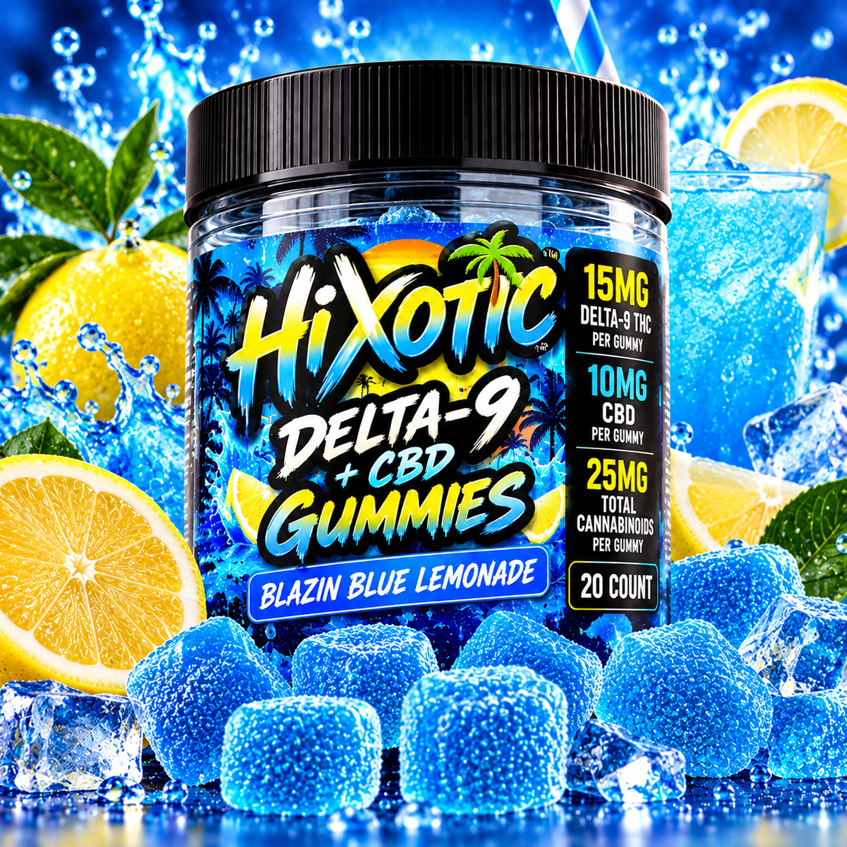HiXotic Delta-9 THC + CBD Gummies | 25mg Per Gummy