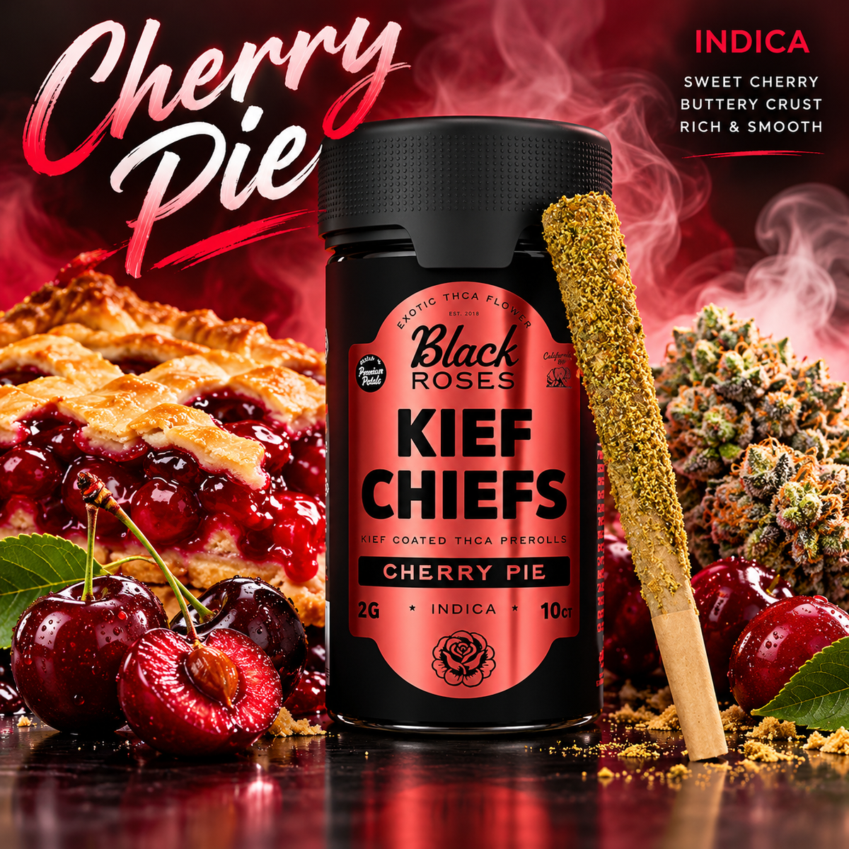 Black Roses Kief Chiefs THCA Pre-Rolls 20g | GPH Products