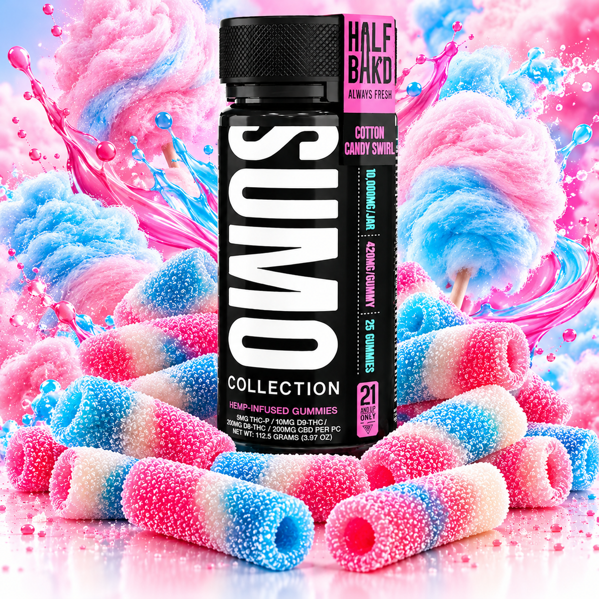 Half Bak'd D9 Sumo Gummies 10,000mg | GPH Products