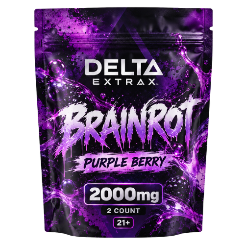 Delta Extrax Brain Rot Live Sugar Gummies – 2 Count | 2000mg