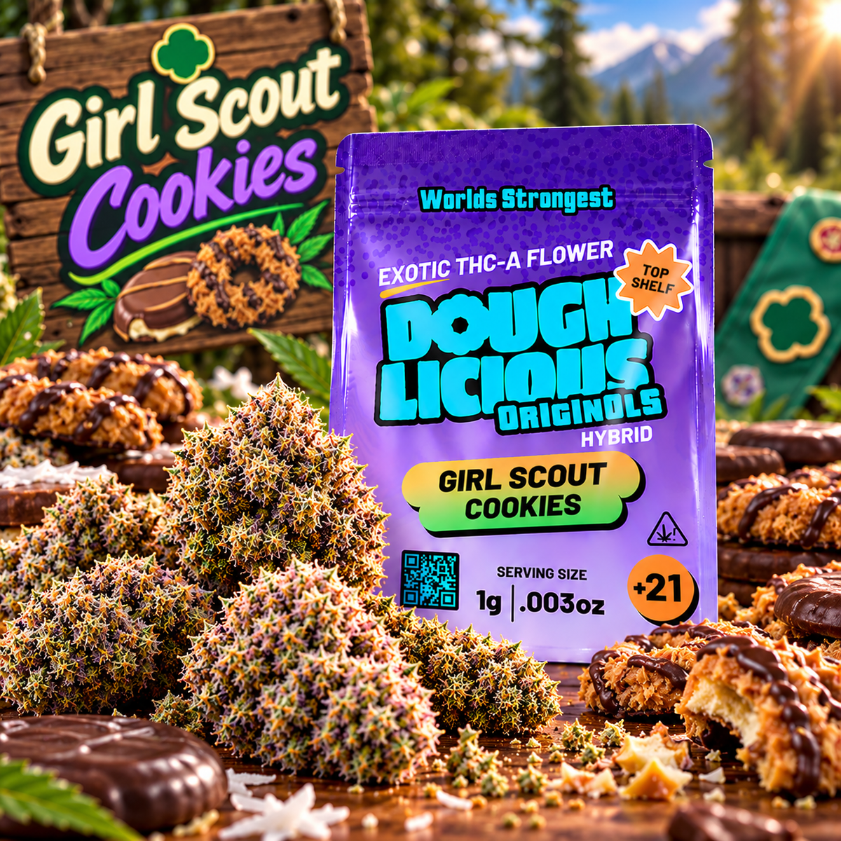 Doughlicious THCA Flower | 1 Gram | Premium Hemp Flower