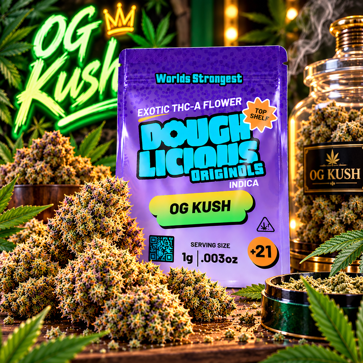Doughlicious THCA Flower | 1 Gram | Premium Hemp Flower