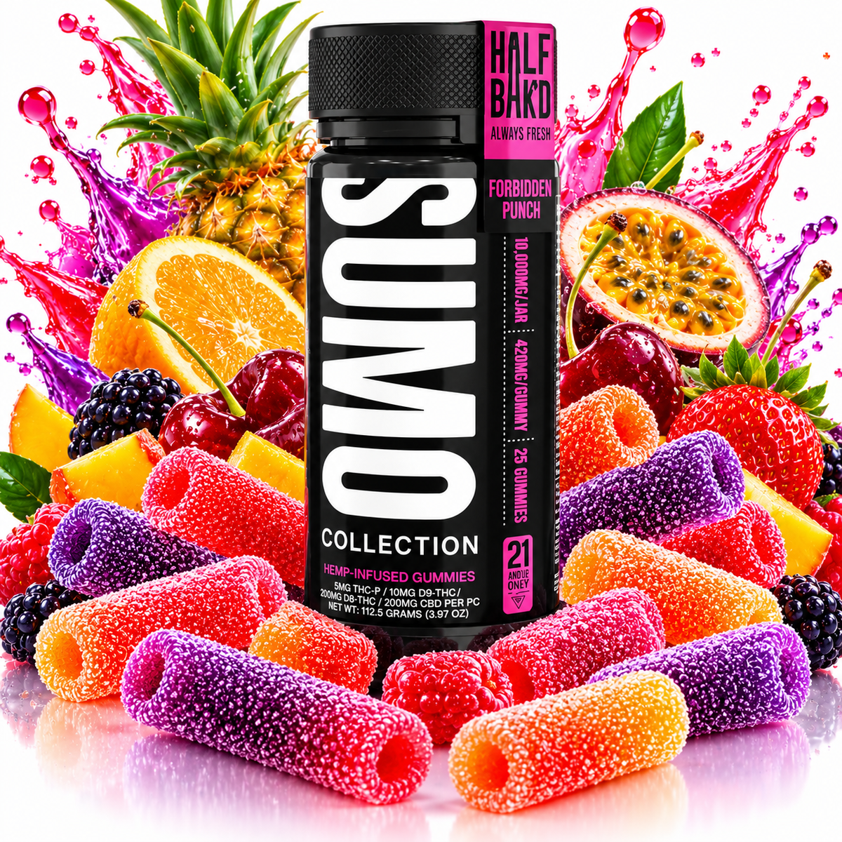 Half Bak'd D9 Sumo Gummies 10,000mg | GPH Products
