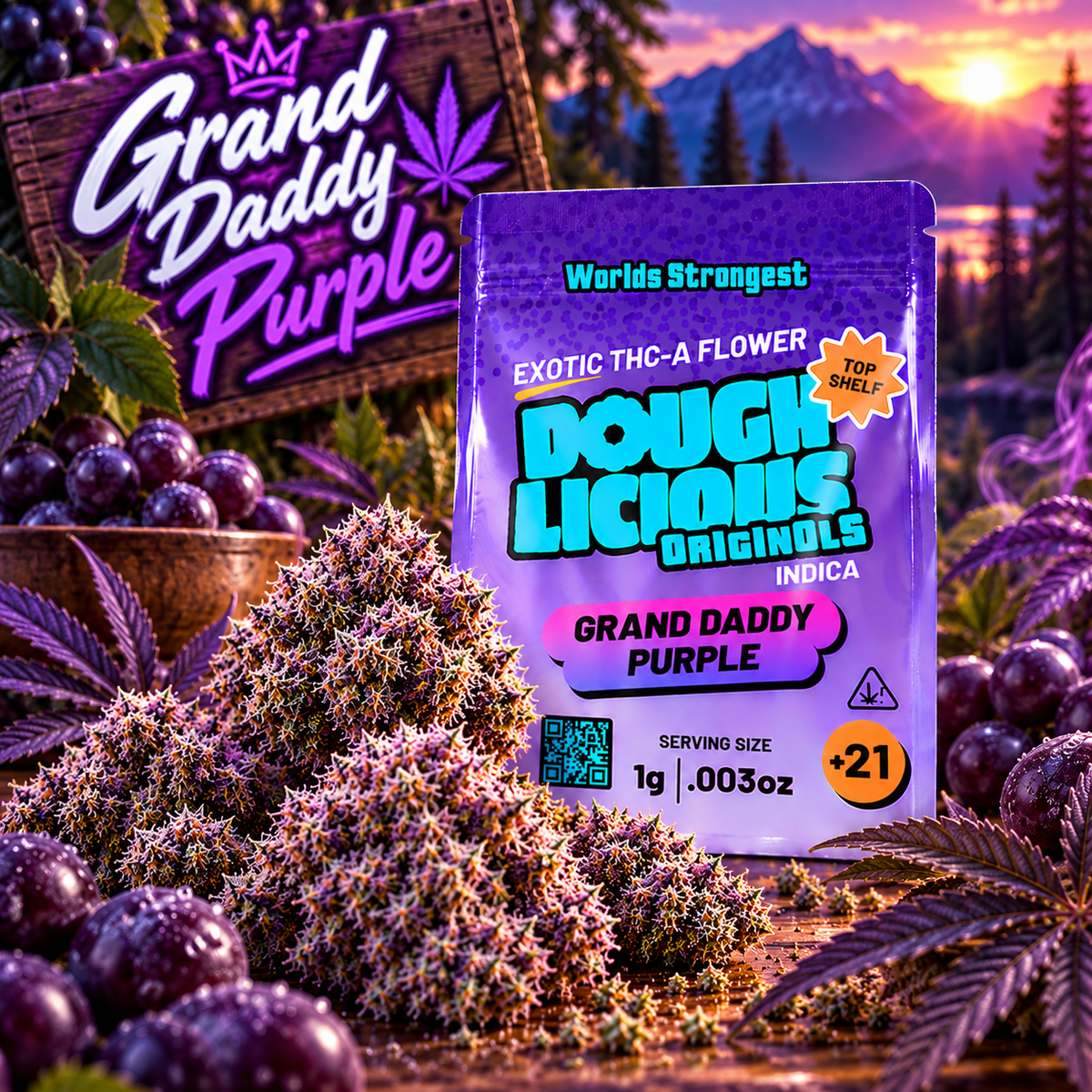 Doughlicious THCA Flower | 1 Gram | Premium Hemp Flower