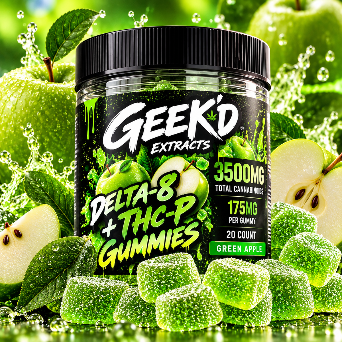 Geek'd Delta-8 + THC-P Gummies 3500mg | GPH Products