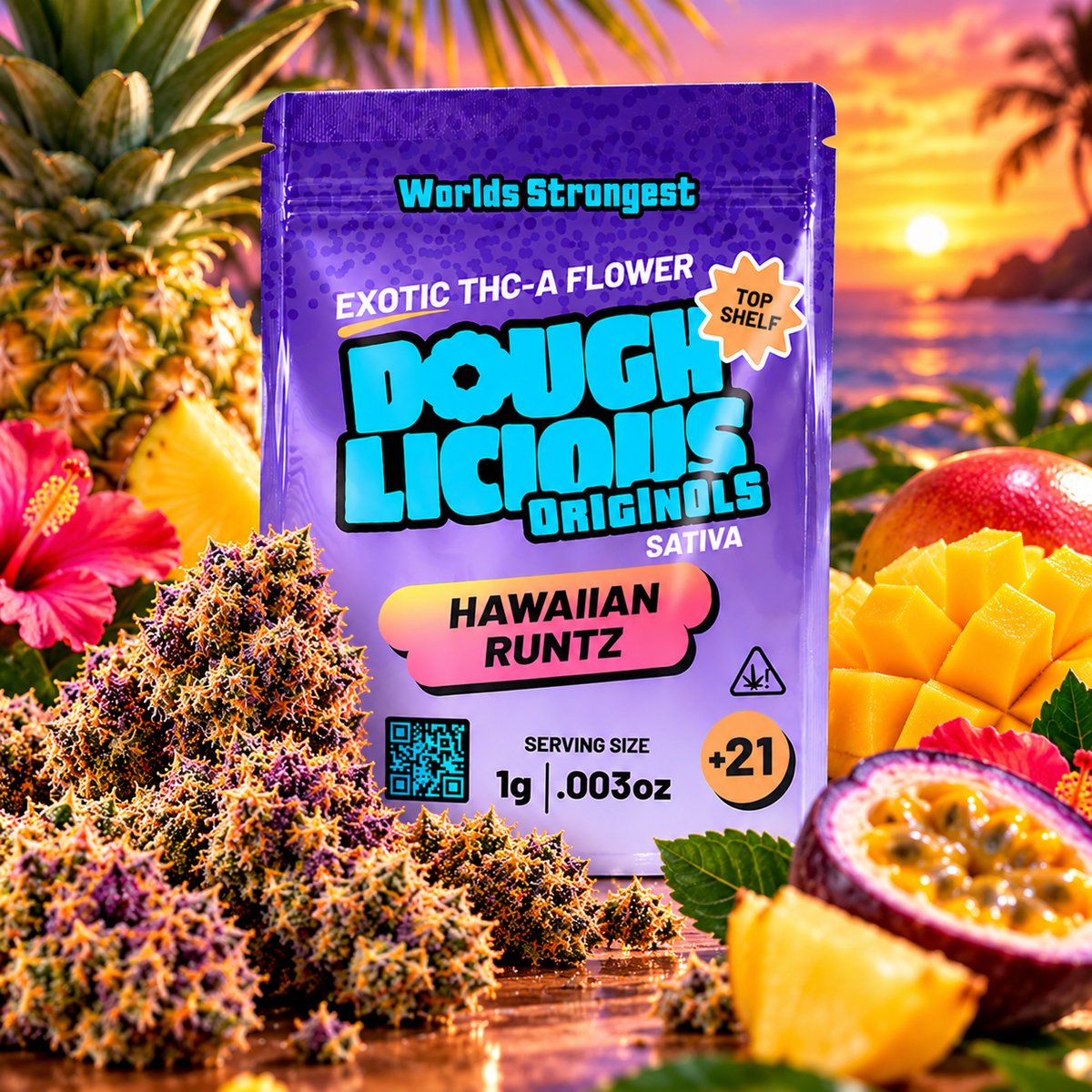 Doughlicious THCA Flower | 1 Gram | Premium Hemp Flower