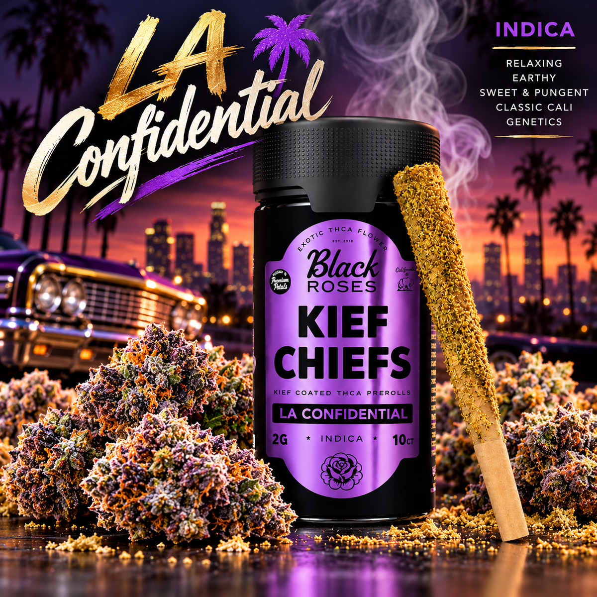Black Roses Kief Chiefs THCA Pre-Rolls 20g | GPH Products
