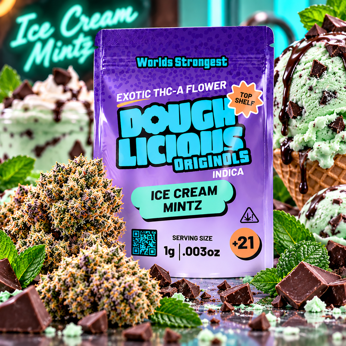 Doughlicious THCA Flower | 1 Gram | Premium Hemp Flower