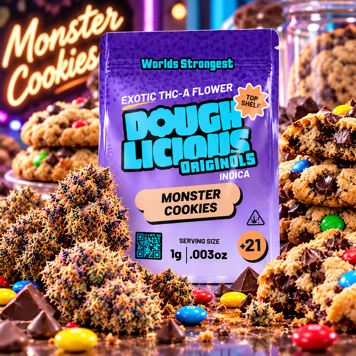 Doughlicious THCA Flower | 1 Gram | Premium Hemp Flower