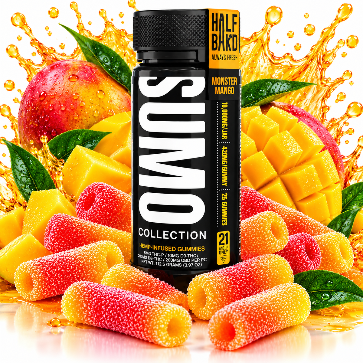Half Bak'd D9 Sumo Gummies 10,000mg | GPH Products