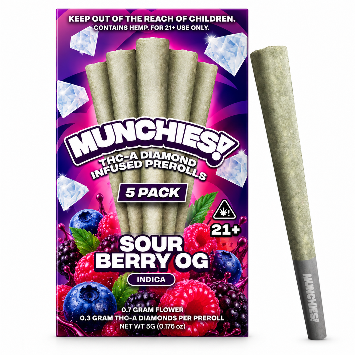 MUNCHIES! THCA Pre-Rolls 5 Count | GPH Products