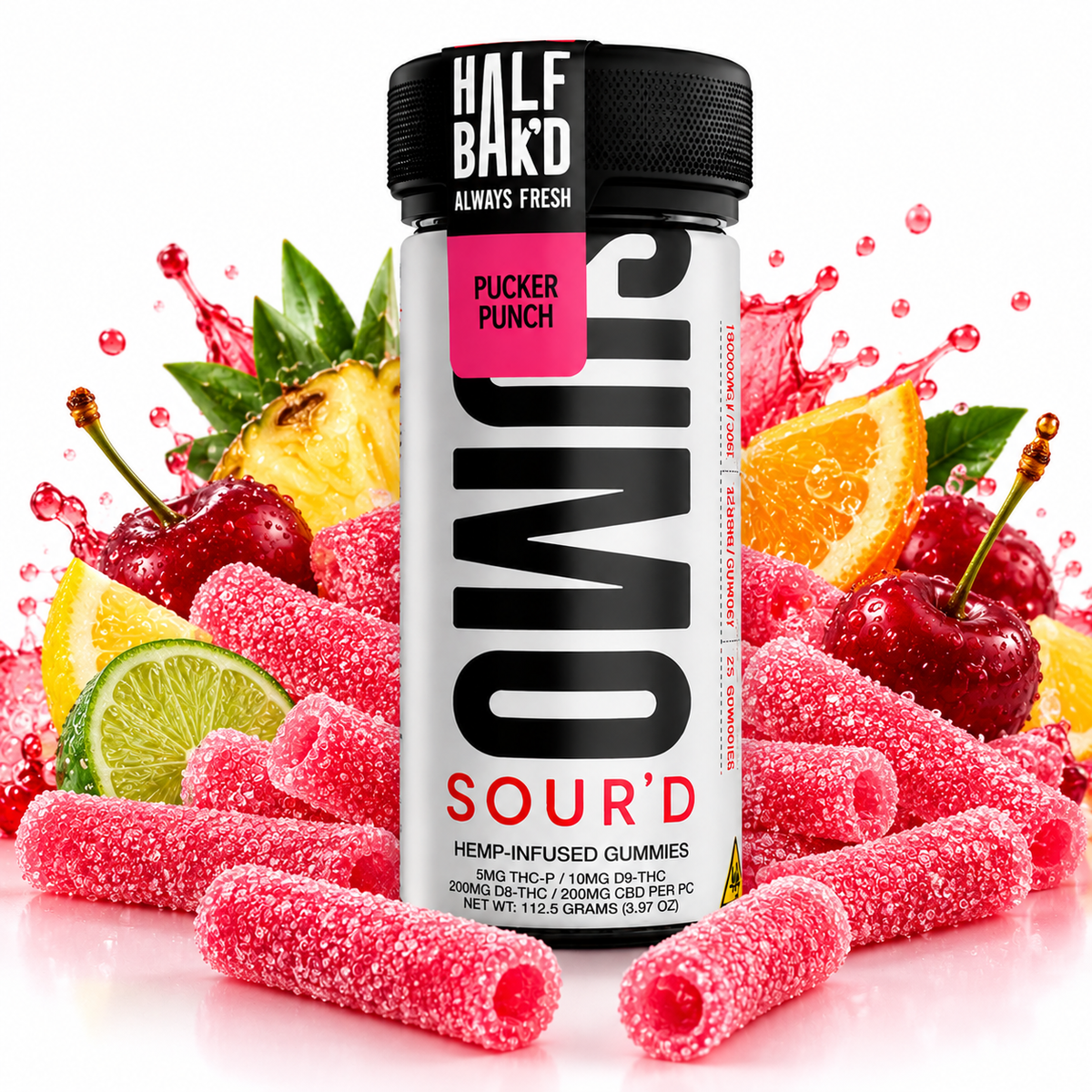 Half Bak'd Sumo Sour'd Gummies 10,000mg | GPH Products