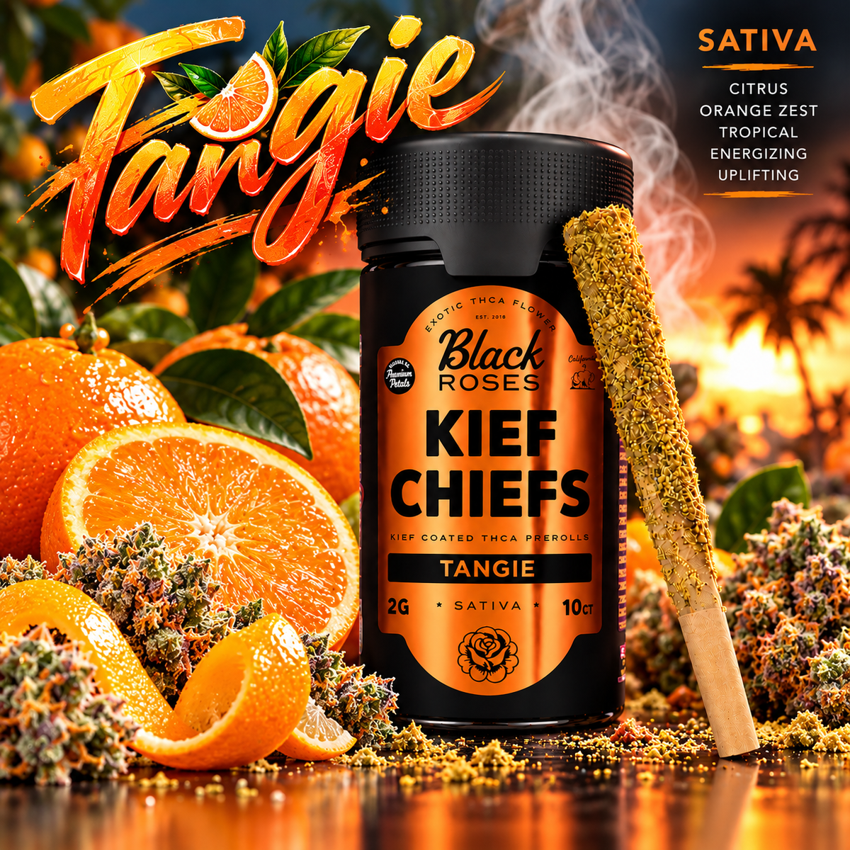 Black Roses Kief Chiefs THCA Pre-Rolls 20g | GPH Products