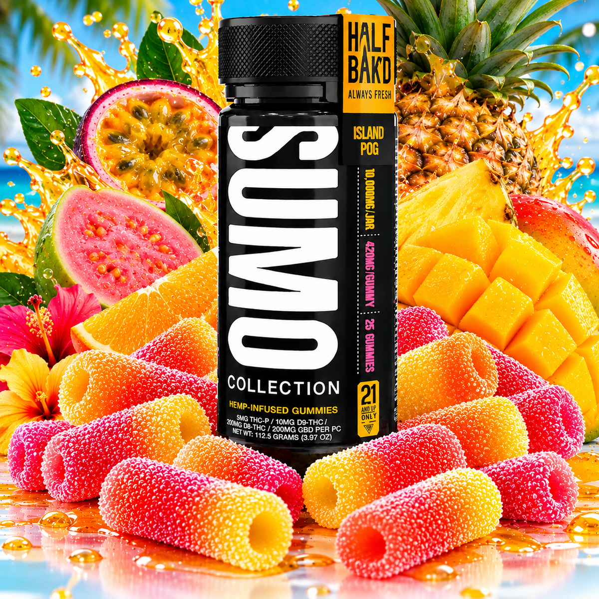 Half Bak'd D9 Sumo Gummies 10,000mg | GPH Products