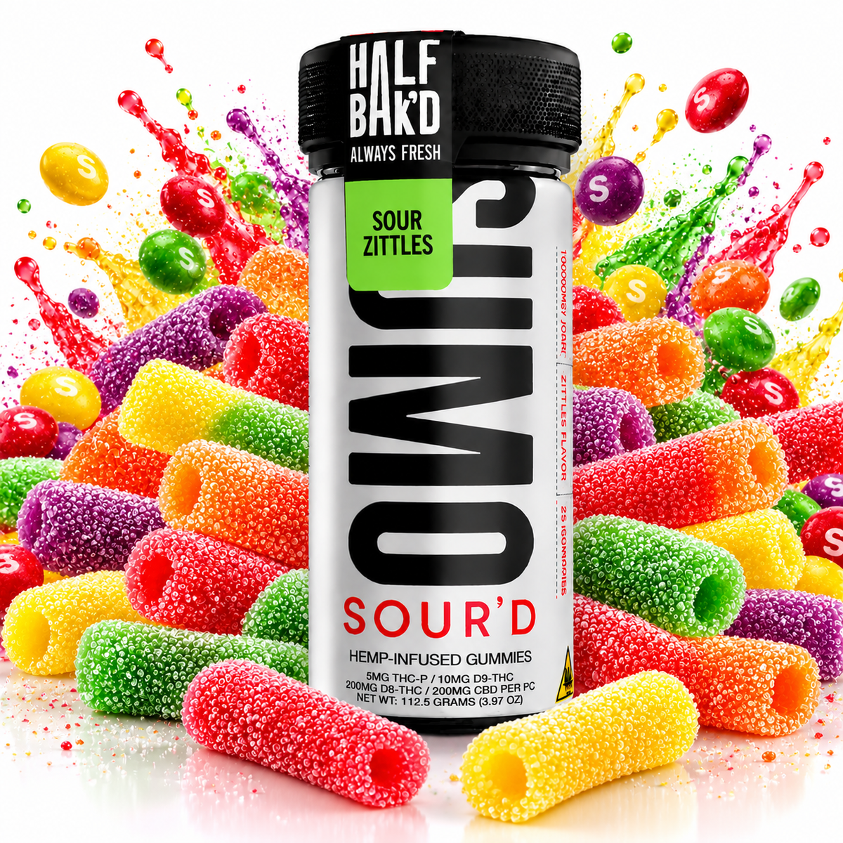 Half Bak'd Sumo Sour'd Gummies 10,000mg | GPH Products