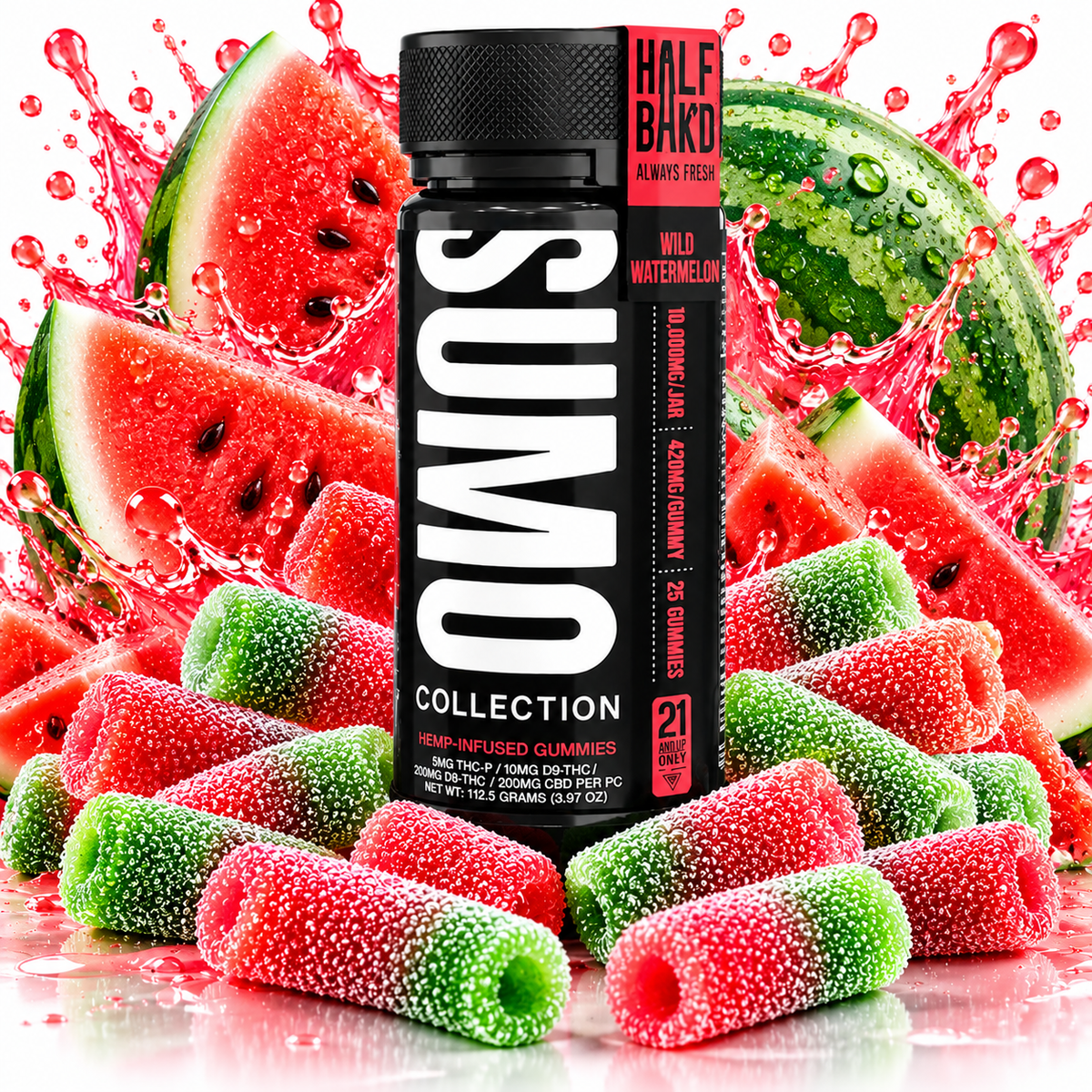 Half Bak'd D9 Sumo Gummies 10,000mg | GPH Products