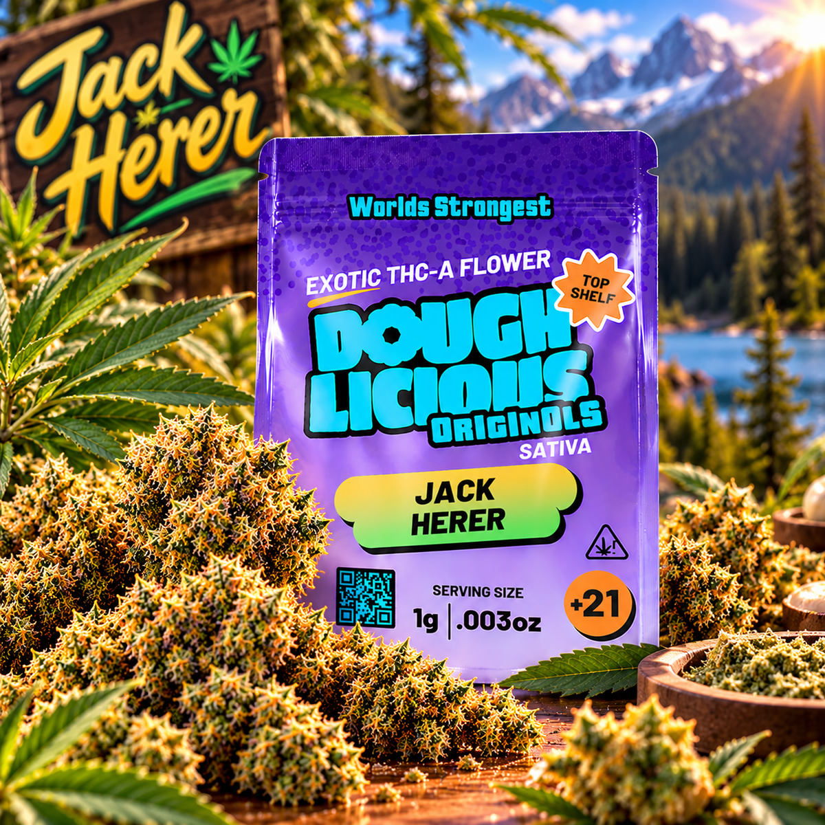 Doughlicious THCA Flower | 1 Gram | Premium Hemp Flower