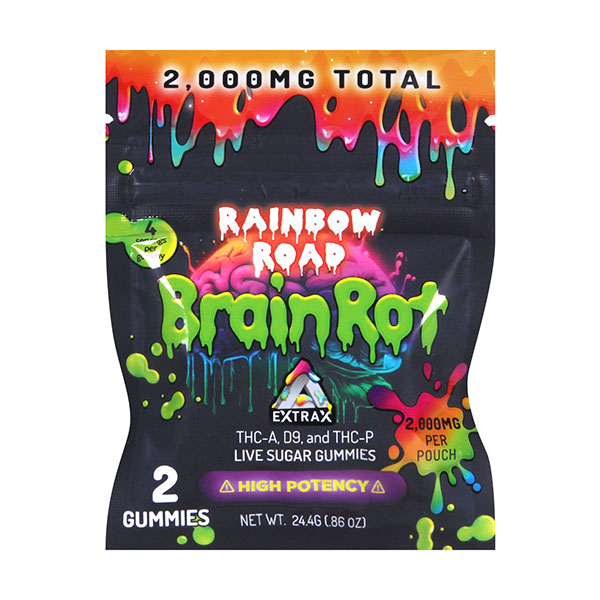 Delta Extrax Brain Rot Live Sugar Gummies – 2 Count | 2000mg