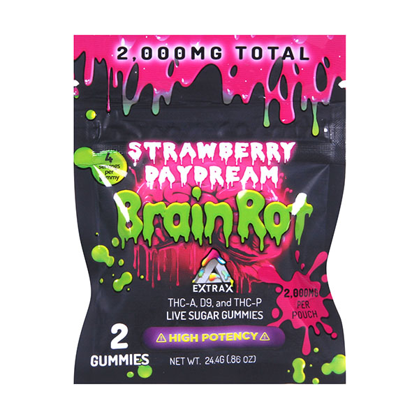Delta Extrax Brain Rot Live Sugar Gummies – 2 Count | 2000mg