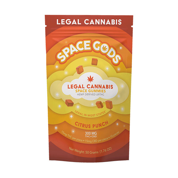 Space Gods Delta-9 Gummies 300mg | THC + CBD | GPH Products