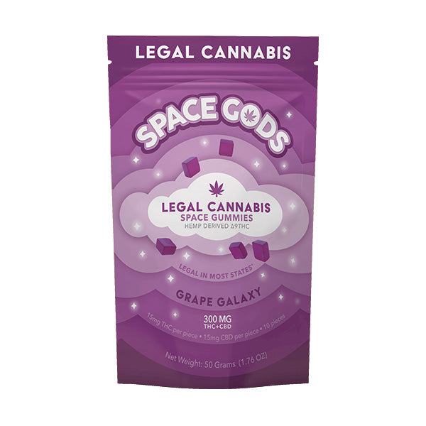 Space Gods Delta-9 Gummies 300mg | THC + CBD | GPH Products