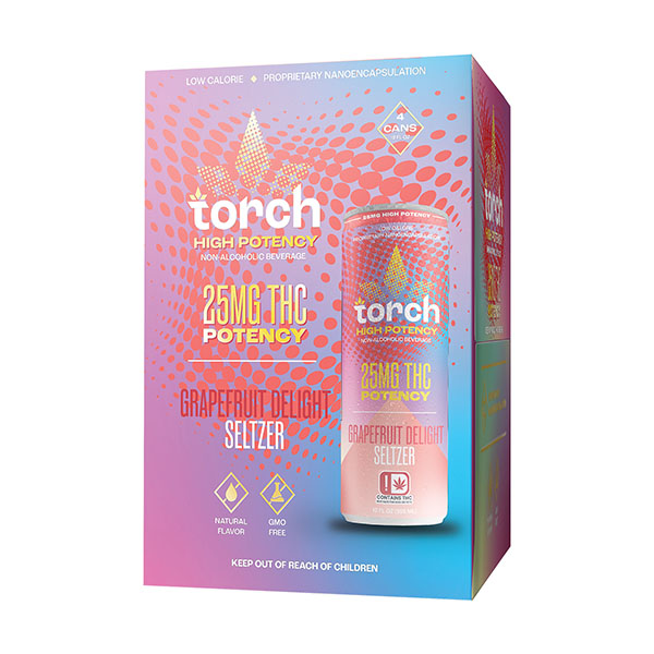 Torch THC Seltzer & Iced Tea – 4-Pack | 10mg THC + 5mg CBD per Can